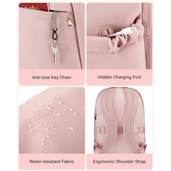 Collge Laptop Backpack, 15.6 inch Laptop Travel Backpack for women, College main image 6